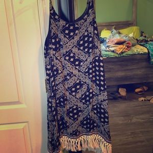 Spaghetti strap scarf pattern dress